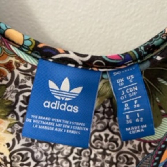 Adidas Farm Rio Floral Patchwork Midi Body-con Dress - Multicolor - Picture 3 of 7